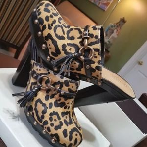 COACH AUTHENTIC MULES PLATFORM STUDDED BLOCK HEELS